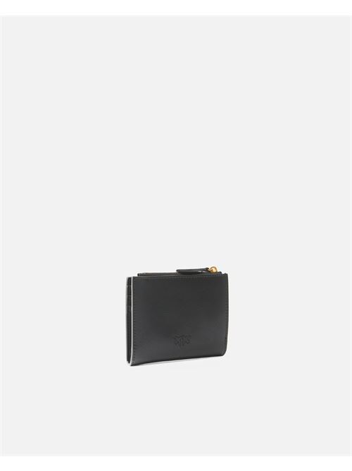 portafoglio piccolo in pelle liscia con logo Pinko | 103610 A0F1Z99Q